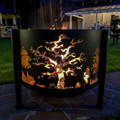 Чаша костровая Деревья 800 мм коническое дно 3 ножки - фото 4