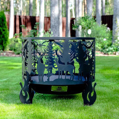 Чаша костровая Олени 500 мм коническое дно 4 ножки - фото 6