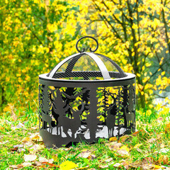 Чаша костровая Олени 500 мм плоское дно 4 ножки - фото 3