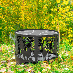 Чаша костровая Олени 500 мм плоское дно 4 ножки - фото 2