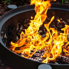 Чаша костровая Ажурная 800 мм коническое дно 4 ножки - фото 3