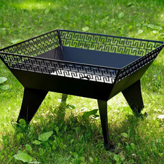 Чаша костровая Афины 620х620 мм плоское дно 4 ножки - фото 2