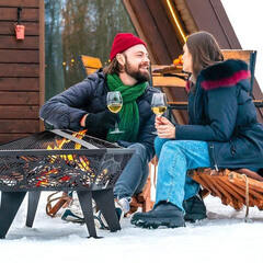 Чаша костровая Листья 620х620 мм плоское дно 4 ножки - фото 6