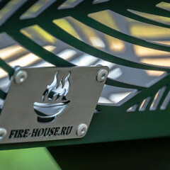 Чаша костровая Листья 620х620 мм плоское дно 4 ножки - фото 4