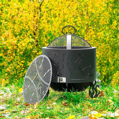 Чаша костровая Коты и звезды 600 мм коническое дно 4 ножки - фото 2