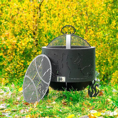 Чаша костровая Коты и звезды 800 мм коническое дно 4 ножки - фото 4