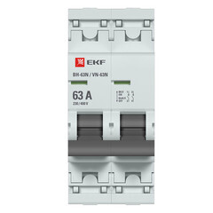 Изображение товара Выключатель нагрузки EKF PROxima ВН-63N 2Р 63А 230 В на DIN-рейку (S63263)