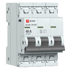 Выключатель нагрузки EKF PROxima ВН-63N (S63340) 3P 40А 230 В на DIN-рейку
