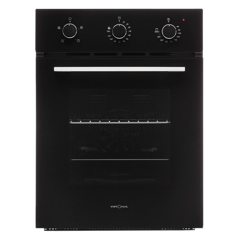 Духовой шкаф электрический встраиваемый Krona Breve 45 BL 447 мм черный