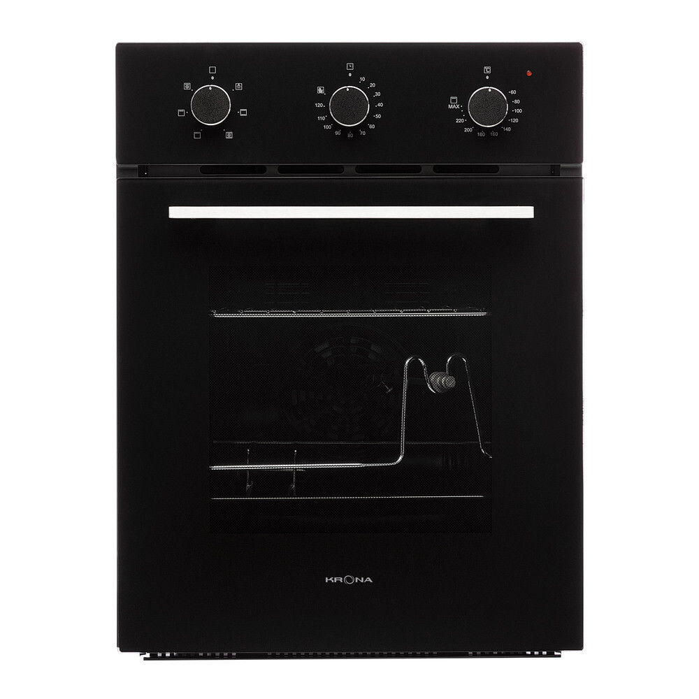Духовой шкаф электрический встраиваемый Krona Corrente 45 BL 447 мм черный