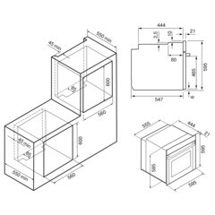 Духовой шкаф электрический встраиваемый Krona Quendel 60 BL/S 595 мм черный - фото 5