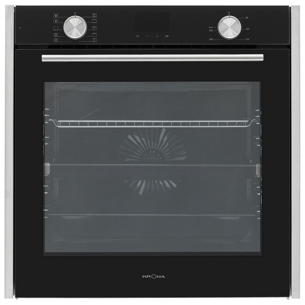 Изображение товара Духовой шкаф Krona Quendel 60 BL/S с объемом 81 л и 3D-конвекцией Изображение товара Духовой шкаф Krona Quendel 60 BL/S с объемом 81 л и 3D-конвекцией