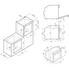 Духовой шкаф электрический встраиваемый Krona Sera 60 BL 595 мм слоновая кость - фото 4