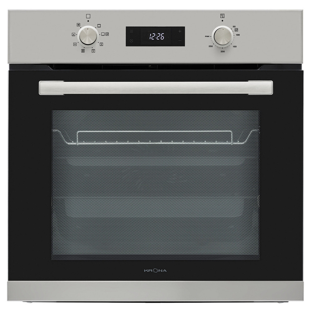 Изображение товара Духовой шкаф электрический встраиваемый Krona Stefano 60 IX 595 мм черный