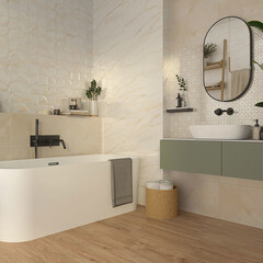 Плитка облицовочная Gracia Ceramica Donna Beige 03 бежевая 500х300х8 мм (8 шт.=1,2 кв.м) - фото 3