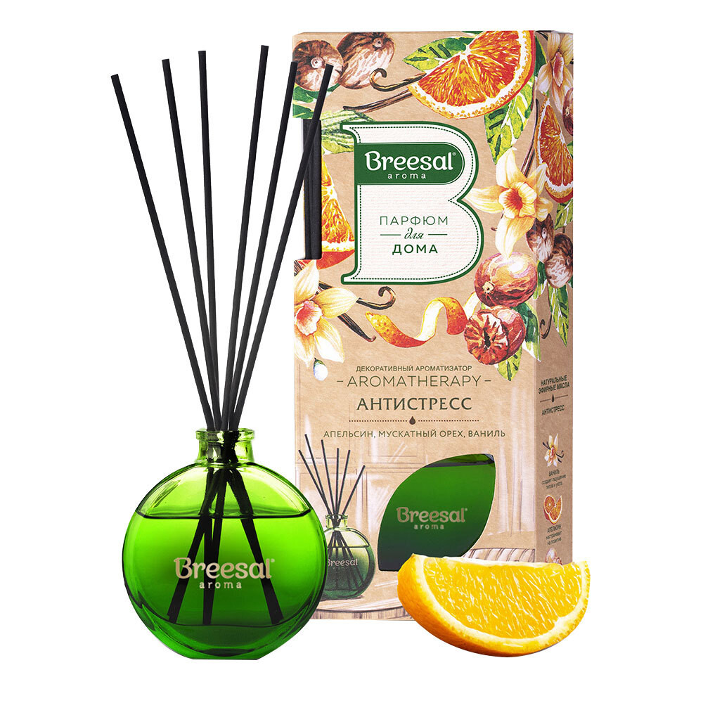 Изображение товара Аромадиффузор с палочками Breesal Aromatherapy Антистресс 70 мл