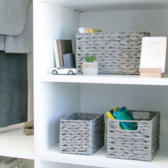 Корзина плетеная для хранения Колос 250х190х170 мм серая - фото 4