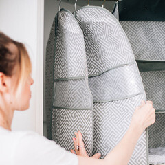 Чехол для одежды Орнамент 1300х600 мм серый - фото 7