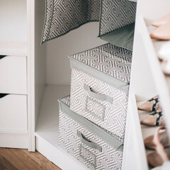 Короб для хранения Орнамент 400х300х250 мм серый - фото 3