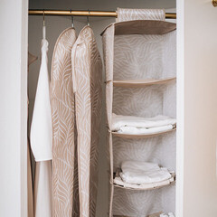 Чехол для одежды Листья 1000х600 мм бежевый - фото 5