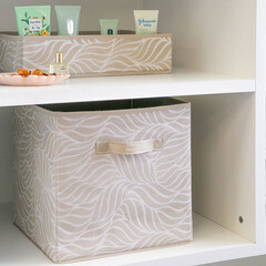 Короб для хранения Листья 300х300х300 мм бежевый - фото 3