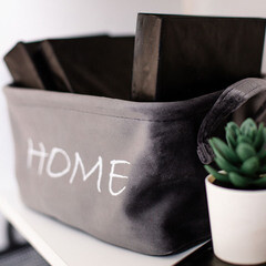 Корзина для хранения Велюр 250х190х140 мм серая - фото 6