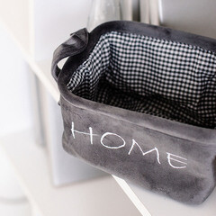 Корзина для хранения Велюр 210х160х120 мм серая - фото 4