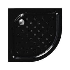 Поддон Метакам Classic акриловый 90х90х16 см полукруг черный низкий (АПS_013574) - фото 4