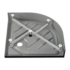 Поддон Метакам Classic акриловый 90х90х16 см полукруг черный низкий (АПS_013574) - фото 2