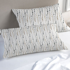 Наволочка 50х70 тенсель серо-бежевая Mona Liza Fred (2 шт.) - фото 2