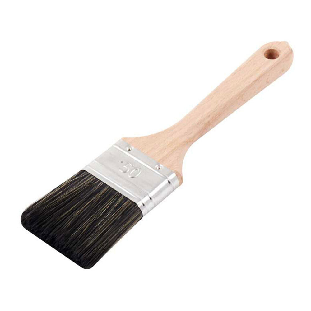 Изображение товара Кисть плоская смешанная щетина деревянная ручка Wenzo Wood 50х14 мм для антисептиков