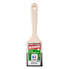 Кисть плоская смешанная щетина деревянная ручка Wenzo Wood 50х14 мм для антисептиков - фото 3