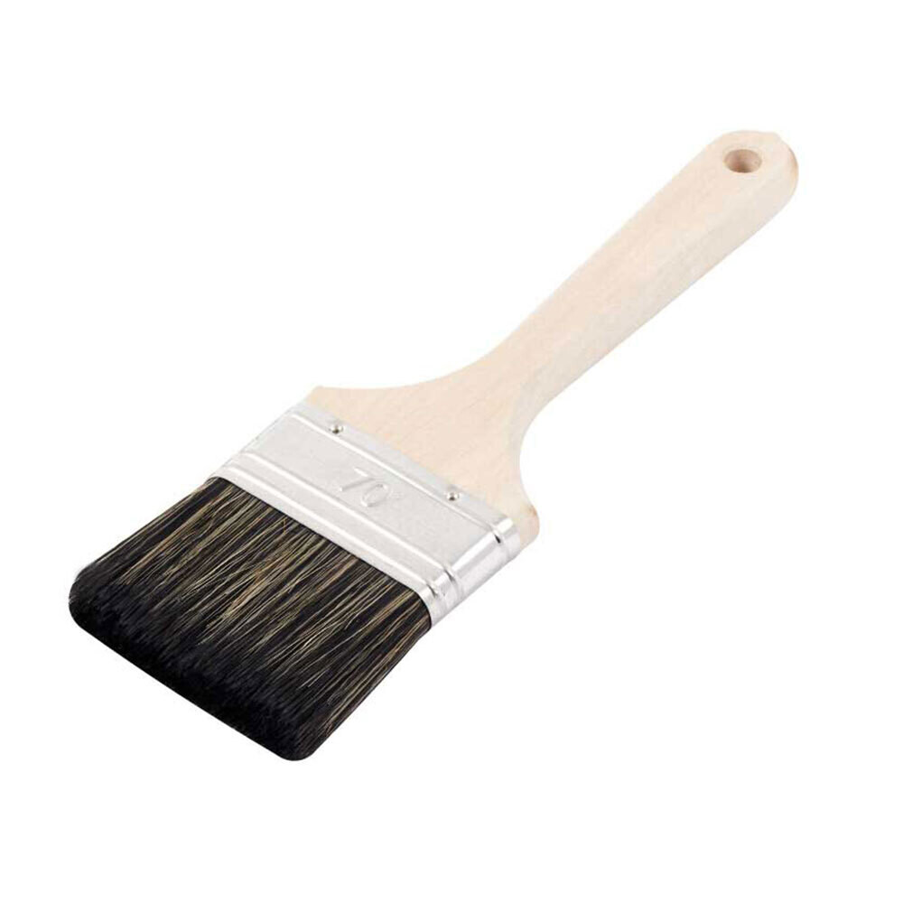 Изображение товара Кисть плоская смешанная щетина деревянная ручка Wenzo Wood 70х14 мм для антисептиков