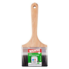 Кисть плоская смешанная щетина деревянная ручка Wenzo Wood 100х14 мм для антисептиков - фото 3