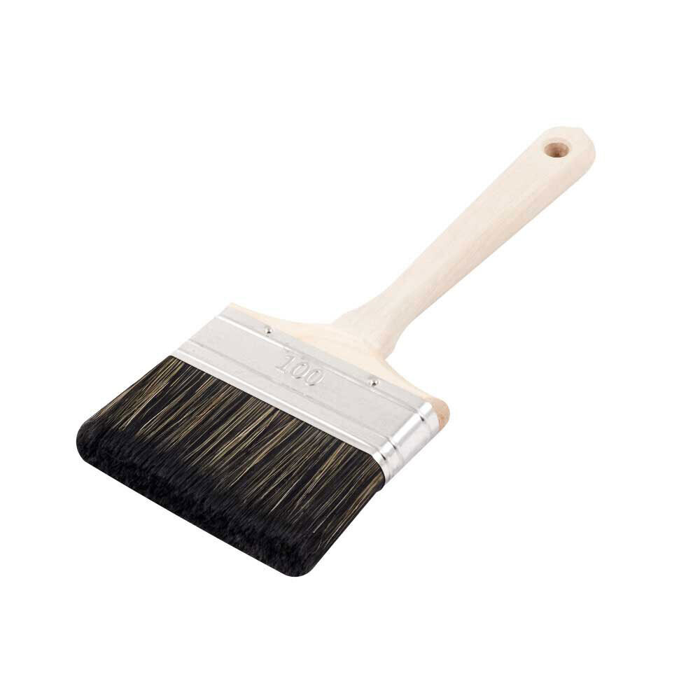 Изображение товара Кисть плоская смешанная щетина деревянная ручка Wenzo Wood 100х18 мм для антисептиков