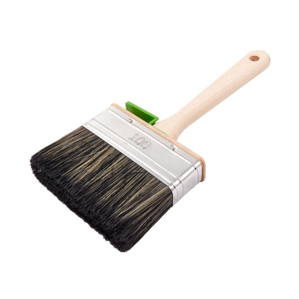 Изображение товара Кисть плоская смешанная щетина деревянная ручка Wenzo Wood 100х25 мм для антисептиков