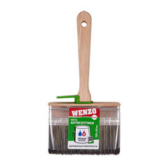 Кисть плоская смешанная щетина деревянная ручка Wenzo Wood 120х25 мм для антисептиков - фото 3