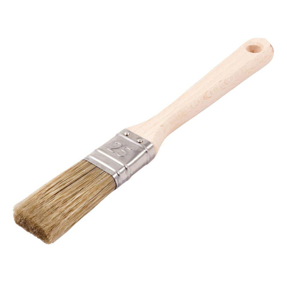 Изображение товара Кисть плоская смешанная щетина деревянная ручка Wenzo Elite 25х12 мм для всех типов ЛКМ на любой основе Изображение товара Кисть плоская смешанная щетина деревянная ручка Wenzo Elite 25х12 мм для всех типов ЛКМ на любой основе