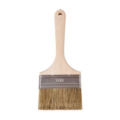 Кисть плоская смешанная щетина деревянная ручка Wenzo Elite 100х14 мм для всех типов ЛКМ на любой основе - фото 4