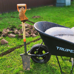 Лопата штыковая Truper Т-2000 углеродистая сталь дренажная с деревянным черенком 550 мм (17163) - фото 3