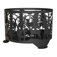 Чаша костровая Олени 800 мм коническое дно 4 ножки - фото 2