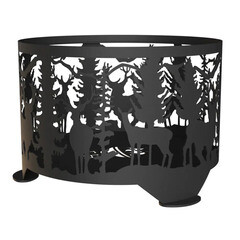 Чаша костровая Олени 1000 мм коническое дно 4 ножки - фото 2