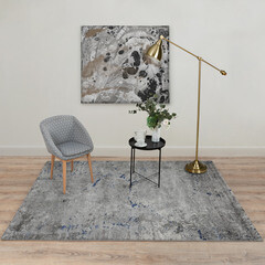 Ковер 1,6х2,3 м прямоугольный Almira серо-голубой - фото 2