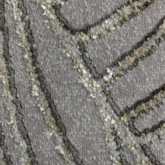 Ковер 0,6х1,1 м прямоугольный Almira листья серо-золотой - фото 2