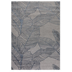 Ковер 0,6х1,1 м прямоугольный Almira листья серо-голубой - фото 1
