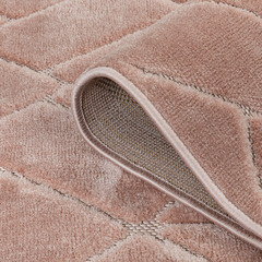 Ковер 0,8х1,5 м прямоугольный Soft розовый - фото 3