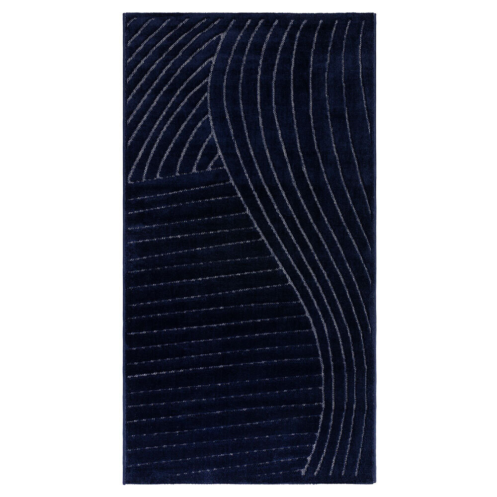 Ковер 0,8х1,5 м прямоугольный Soft синий