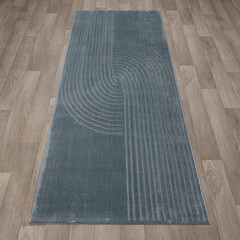 Ковер 2х3 м прямоугольный Soft голубой - фото 6