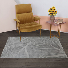 Ковер 1,6х2,3 м прямоугольный Soft серый - фото 3