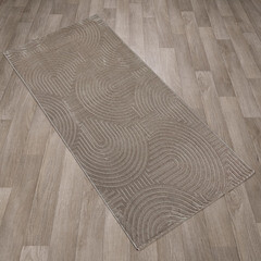 Ковер 1,6х2,3 м прямоугольный Soft светло-коричневый - фото 6